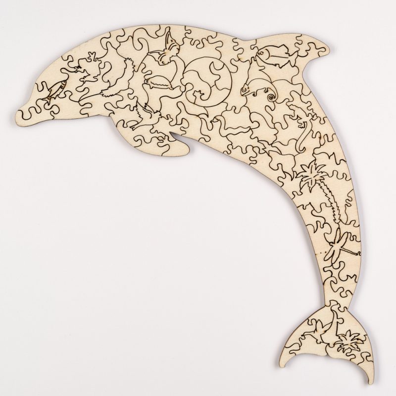 Delfin Fa Puzzle